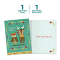 Load image into Gallery viewer, The cover and inside of Tree-Free’s Love You Deerly card, along with the following text: “1 greeting card, 1 matching envelope”