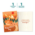Load image into Gallery viewer, The cover and inside of Tree-Free’s Bike Adventure card, along with the following text: “1 greeting card, 1 matching envelope”