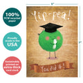 Load image into Gallery viewer, The cover of Tree-Free’s Yippea card with lines demonstrating its 5x7 dimensions, along with the following text: “100% PCW recycled paper, proudly made in the USA, sustainably printed on extra-thick card stock”