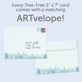 Load image into Gallery viewer, The envelope for Tree-Free’s Grateful Camping card, along with the following text: “Every Tree-Free 5x7 card comes with a matching ARTvelope!”