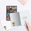 Load image into Gallery viewer, The inside of Tree-Free’s Top Pop card, with the cover and envelope in the background.