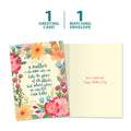 Load image into Gallery viewer, The cover and inside of Tree-Free’s Irreplaceable Flowers card, along with the following text: “1 greeting card, 1 matching envelope”