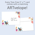 Load image into Gallery viewer, The envelope for Tree-Free’s Beautiful Bouquet card, along with the following text: “Every Tree-Free 5x7 card comes with a matching ARTvelope!”