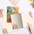 Load image into Gallery viewer, The inside of Tree-Free’s Healing Nature card, with the cover and envelope in the background.
