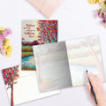 Load image into Gallery viewer, The inside of Tree-Free’s Halfway There card, with the cover and envelope in the background.
