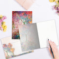 Load image into Gallery viewer, The inside of Tree-Free’s Colorful Kindness card, with the cover and envelope in the background.