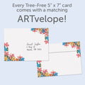 Load image into Gallery viewer, The envelope for Tree-Free’s Adjust the Sails card, along with the following text: “Every Tree-Free 5x7 card comes with a matching ARTvelope!”