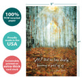 Load image into Gallery viewer, The cover of Tree-Free’s Part Of Us card with lines demonstrating its 5x7 dimensions, along with the following text: “100% PCW recycled paper, proudly made in the USA, sustainably printed on extra-thick card stock”