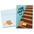 Load image into Gallery viewer, The cover of Tree-Free's Stepdads Fun Fact card, along with its matching envelope.