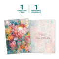 Load image into Gallery viewer, The cover and inside of Tree-Free’s Kindness Flowers card, along with the following text: “1 greeting card, 1 matching envelope”