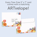 Load image into Gallery viewer, The envelope for Tree-Free’s Everywhere You Are card, along with the following text: “Every Tree-Free 5x7 card comes with a matching ARTvelope!”