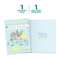 Load image into Gallery viewer, The cover and inside of Tree-Free’s Spring Pattern card, along with the following text: “1 greeting card, 1 matching envelope”