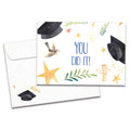 Load image into Gallery viewer, The cover of Tree-Free's You Did It card, along with its matching envelope.