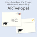 Load image into Gallery viewer, The envelope for Tree-Free’s Could Would Should card, along with the following text: “Every Tree-Free 5x7 card comes with a matching ARTvelope!”