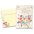 Load image into Gallery viewer, The cover of Tree-Free's Spring Singing card, along with its matching envelope.