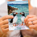 Load image into Gallery viewer, Lifestyle image(s) featuring Tree-Free’s Puffin Marriage card