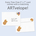 Load image into Gallery viewer, The envelope for Tree-Free’s One Smart Cookie card, along with the following text: “Every Tree-Free 5x7 card comes with a matching ARTvelope!”