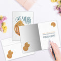 Load image into Gallery viewer, The inside of Tree-Free’s One Smart Cookie card, with the cover and envelope in the background.
