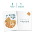 Load image into Gallery viewer, The cover and inside of Tree-Free’s One Smart Cookie card, along with the following text: “1 greeting card, 1 matching envelope”