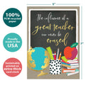 Load image into Gallery viewer, The cover of Tree-Free’s Never Be Erased card with lines demonstrating its 5x7 dimensions, along with the following text: “100% PCW recycled paper, proudly made in the USA, sustainably printed on extra-thick card stock”