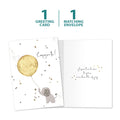 Load image into Gallery viewer, The cover and inside of Tree-Free’s A Great Welcome card, along with the following text: “1 greeting card, 1 matching envelope”