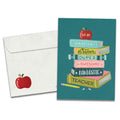 Load image into Gallery viewer, The cover of Tree-Free's Awesome Fantastic Teacher card, along with its matching envelope.