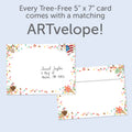 Load image into Gallery viewer, The inside of Tree-Free’s Cumpleanos Ice Cream card, with the cover and envelope in the background.