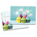 Load image into Gallery viewer, The cover of Tree-Free's Cumpleanos Cupcakes card, along with its matching envelope.