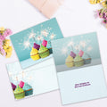 Load image into Gallery viewer, The envelope for Tree-Free’s Cumpleanos Cupcakes card, along with the following text: “Every Tree-Free 5x7 card comes with a matching ARTvelope!”