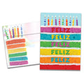 Load image into Gallery viewer, The cover of Tree-Free's Feliz Cake card, along with its matching envelope.