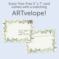 Load image into Gallery viewer, The envelope for Tree-Free’s Simpatia Vines card, along with the following text: “Every Tree-Free 5x7 card comes with a matching ARTvelope!”
