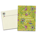 Load image into Gallery viewer, The cover of Tree-Free's Gracias Flowers card, along with its matching envelope.