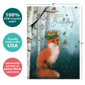 Load image into Gallery viewer, The cover of Tree-Free’s Like Royalty card with lines demonstrating its 5x7 dimensions, along with the following text: “100% PCW recycled paper, proudly made in the USA, sustainably printed on extra-thick card stock”
