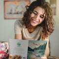 Load image into Gallery viewer, Lifestyle image(s) featuring Tree-Free’s Year of Adventures card
