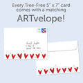 Load image into Gallery viewer, The envelope for Tree-Free’s Puppy Love card, along with the following text: “Every Tree-Free 5x7 card comes with a matching ARTvelope!”