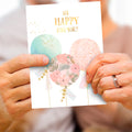 Load image into Gallery viewer, Lifestyle image(s) featuring Tree-Free’s Happy For You card