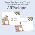Load image into Gallery viewer, The envelope for Tree-Free’s Huge Wishes card, along with the following text: “Every Tree-Free 5x7 card comes with a matching ARTvelope!”