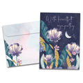 Load image into Gallery viewer, The cover of Tree-Free's Heartfelt Moon card, along with its matching envelope.