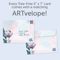 Load image into Gallery viewer, The envelope for Tree-Free’s Heartfelt Moon card, along with the following text: “Every Tree-Free 5x7 card comes with a matching ARTvelope!”