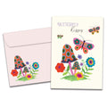 Load image into Gallery viewer, The cover of Tree-Free's Butterfly Kisses card, along with its matching envelope.