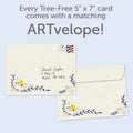 Load image into Gallery viewer, The envelope for Tree-Free’s Home is Where card, along with the following text: “Every Tree-Free 5x7 card comes with a matching ARTvelope!”