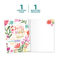 Load image into Gallery viewer, The cover and inside of Tree-Free’s The Beauty of Wildflowers card, along with the following text: “1 greeting card, 1 matching envelope”