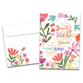 Load image into Gallery viewer, The cover of Tree-Free's The Beauty of Wildflowers card, along with its matching envelope.