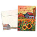 Load image into Gallery viewer, The cover of Tree-Free's Autumn Farm card, along with its matching envelope.