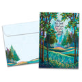 Load image into Gallery viewer, The cover of Tree-Free's Happy Place card, along with its matching envelope.