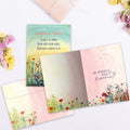 Load image into Gallery viewer, The inside of Tree-Free’s Summer Joy card, with the cover and envelope in the background.