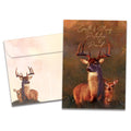 Load image into Gallery viewer, The cover of Tree-Free's Deer Qualities card, along with its matching envelope.