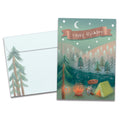 Load image into Gallery viewer, The cover of Tree-Free's Great Time Camping card, along with its matching envelope.