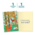 Load image into Gallery viewer, The cover and inside of Tree-Free’s Wild and Free Woodland card, along with the following text: “1 greeting card, 1 matching envelope”