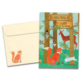 Load image into Gallery viewer, The cover of Tree-Free's Wild and Free Woodland card, along with its matching envelope.